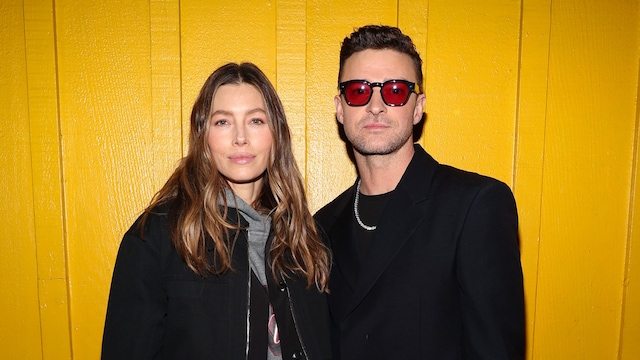 Justin Timberlake y Jessica Biel en el lanzamiento de Everything I thought it was, en marzo 2024