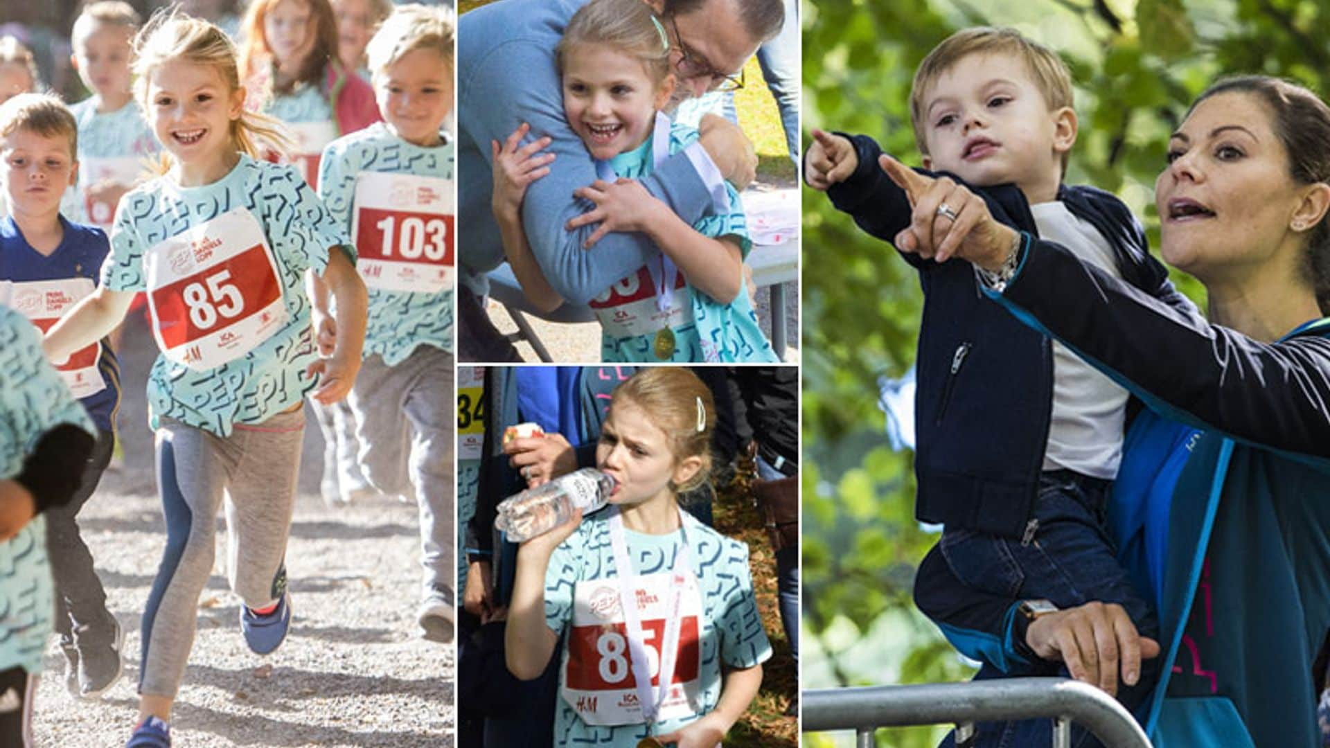 Estelle de Suecia completa su primera carrera en un domingo de todo menos 'cualquiera'