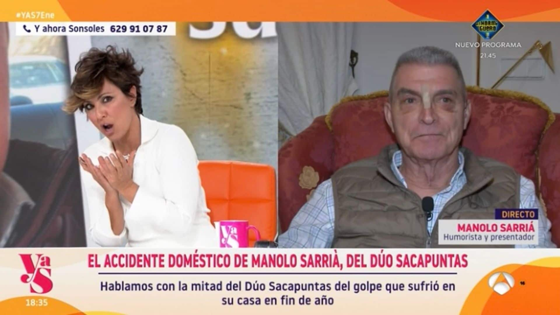 Manolo Sarriá, del ‘Dúo Sacapuntas’, sufre un aparatoso accidente doméstico