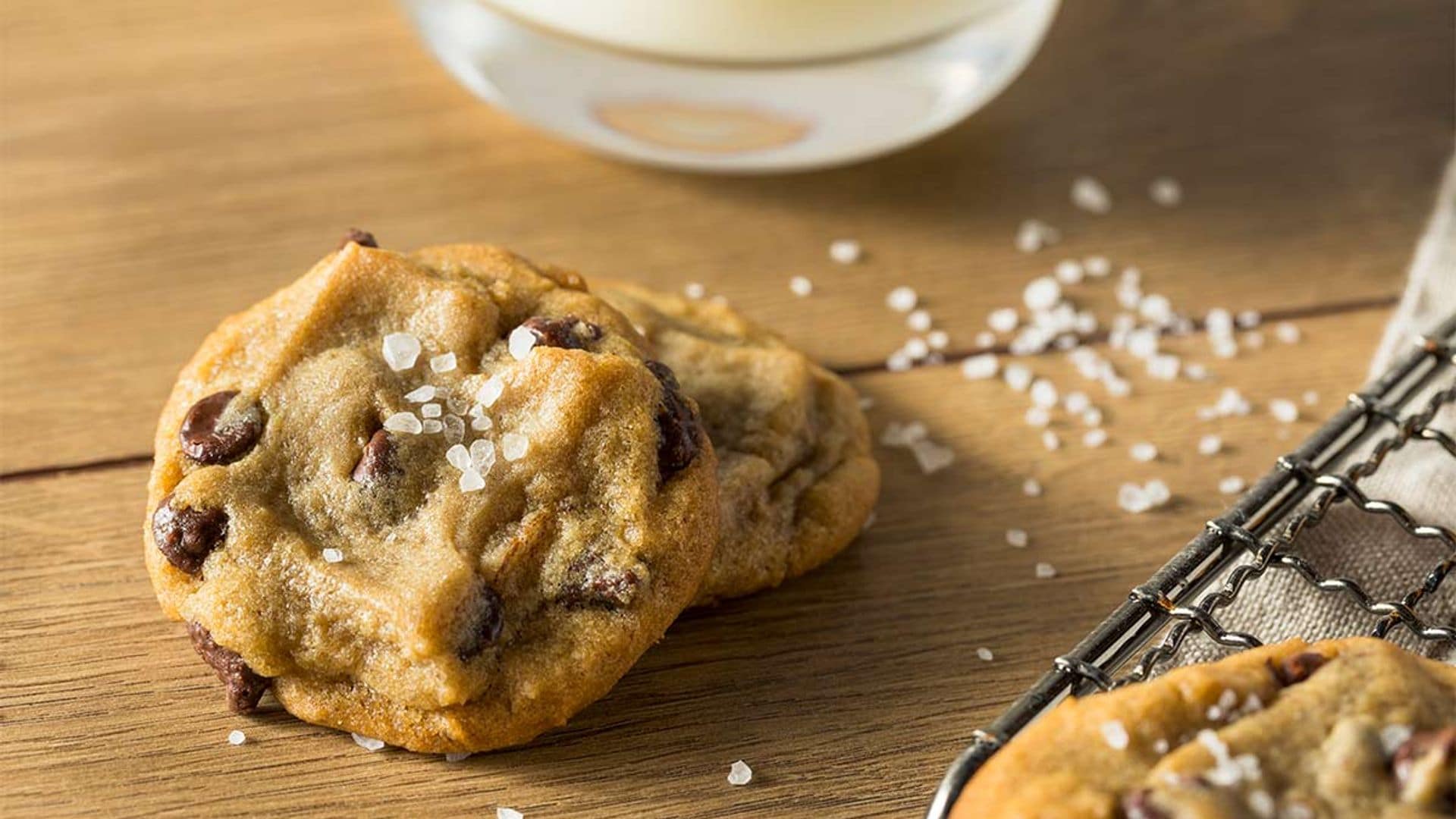'Cookies' con lágrimas de chocolate y sal