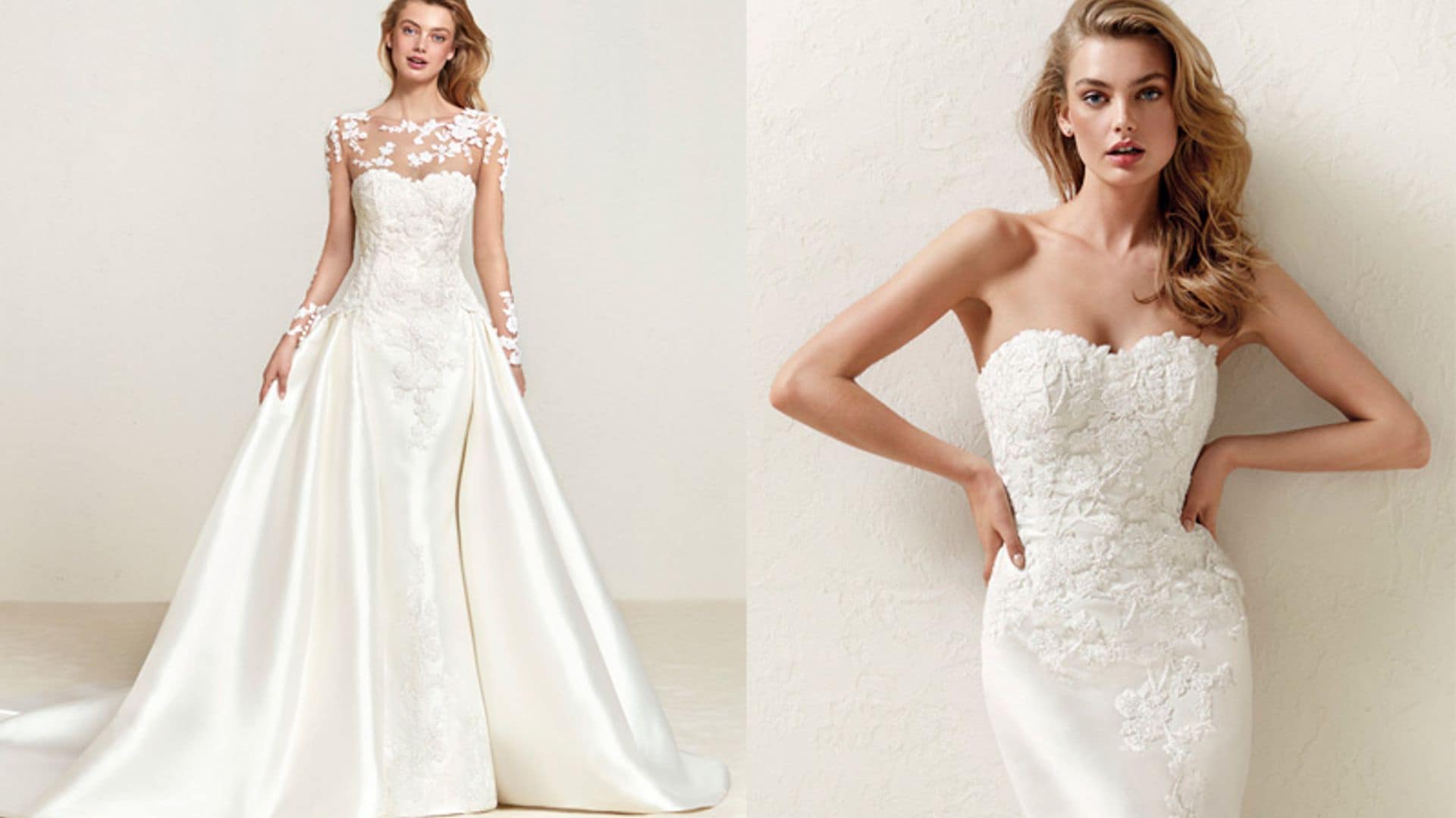 ¡Dos en uno! 12 Vestidos de novia para un 'doble look' en el día de tu boda