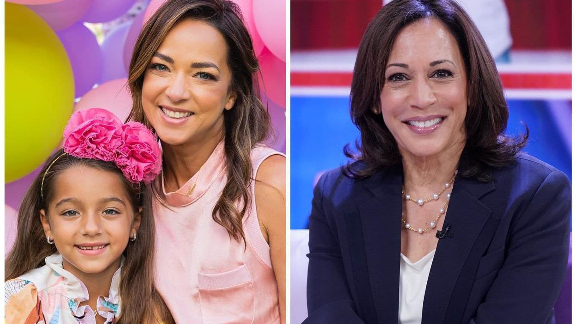 Así fue el encuentro de Alaïa, la hija de Adamari López, con la vicepresidenta Kamala Harris