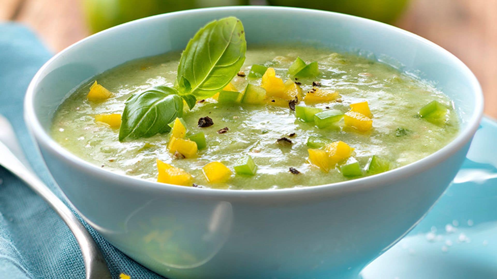 Gazpacho granizado de tomates verdes