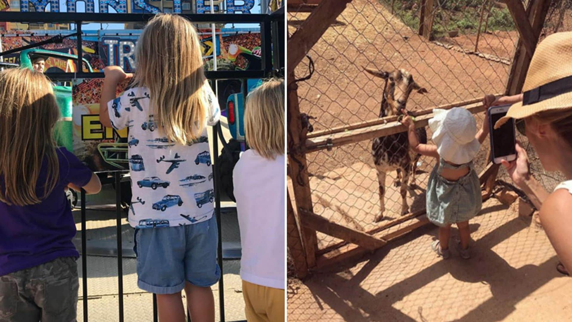 Elsa Pataky y Vanesa Lorenzo, día de campo y atracciones con sus hijos