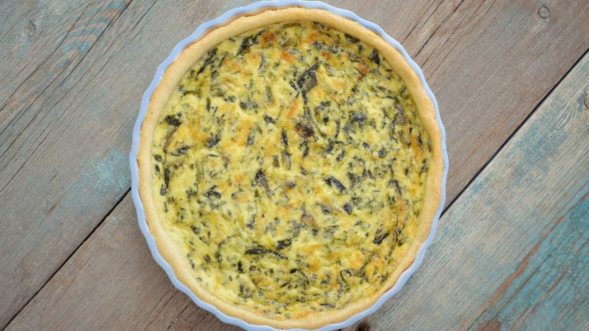 'Quiche' de espinacas con queso