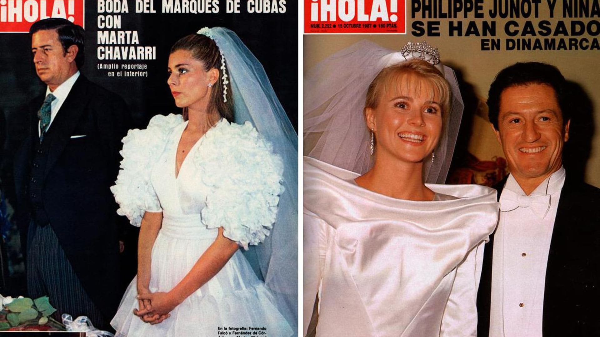 Isabelle Junot y Álvaro Falcó: Así fueron las bodas de portada de sus padres en ¡HOLA!