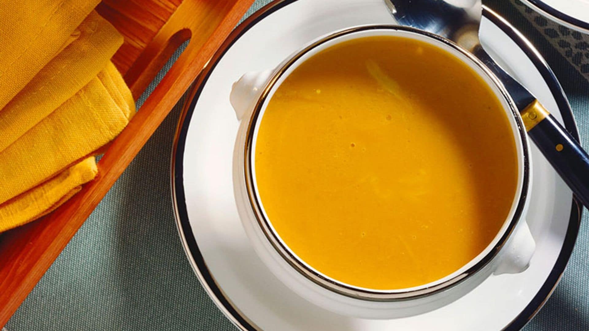 Crema de calabaza con hojaldre