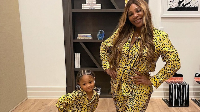 serena williams and olympia wear matching pajamas