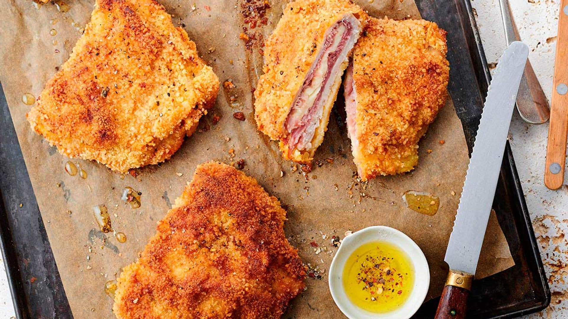 'Cordon bleu' de pollo y jamón serrano al horno