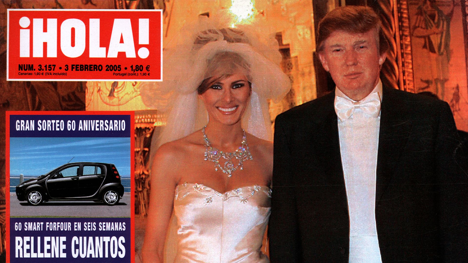 Donald y Melania Trump celebran su 20 aniversario de boda con una foto que primero fue portada de ¡HOLA!