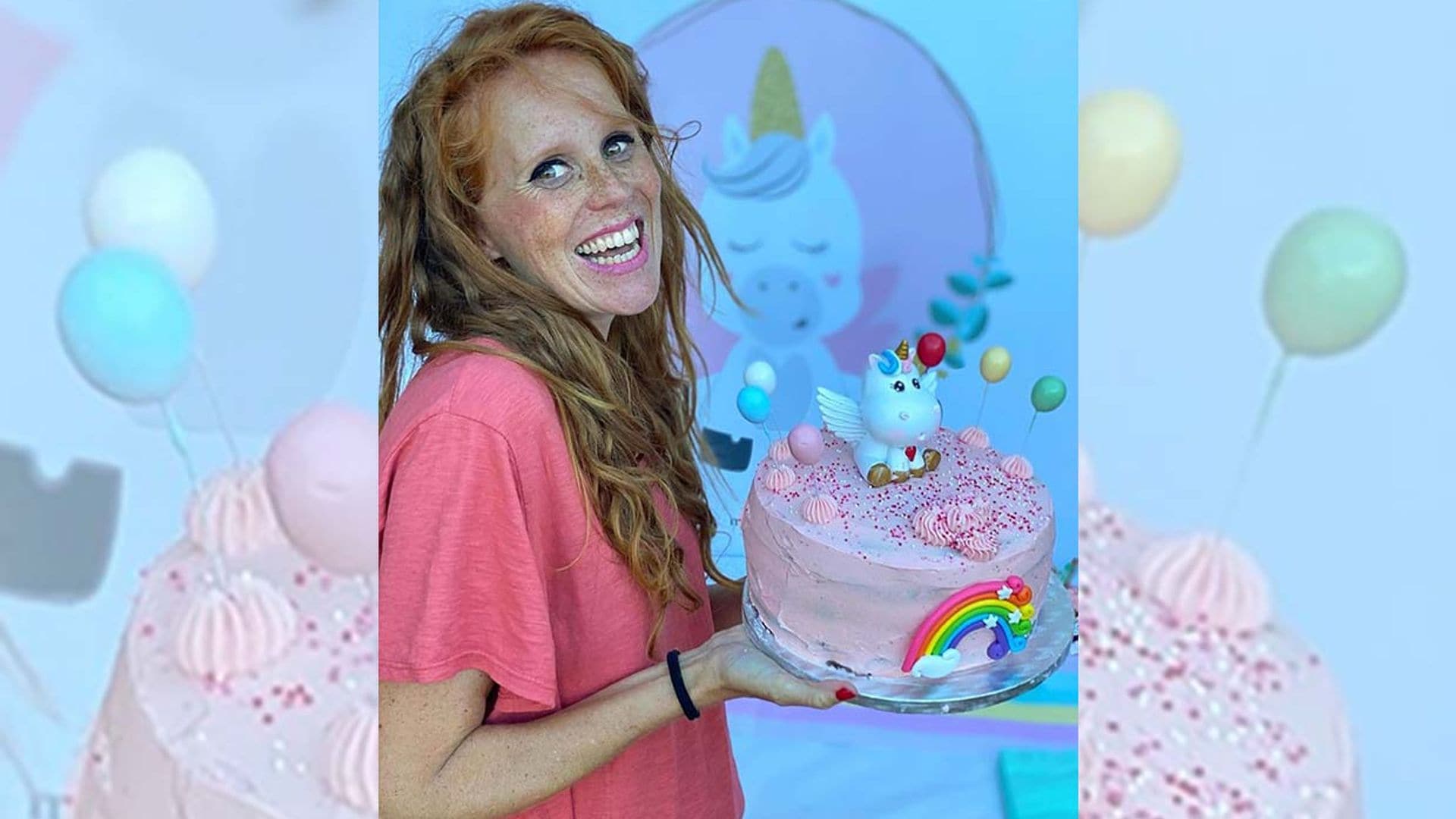 Unicornios, dulces y hasta una zona de acampada, el 'baby shower' de María Castro