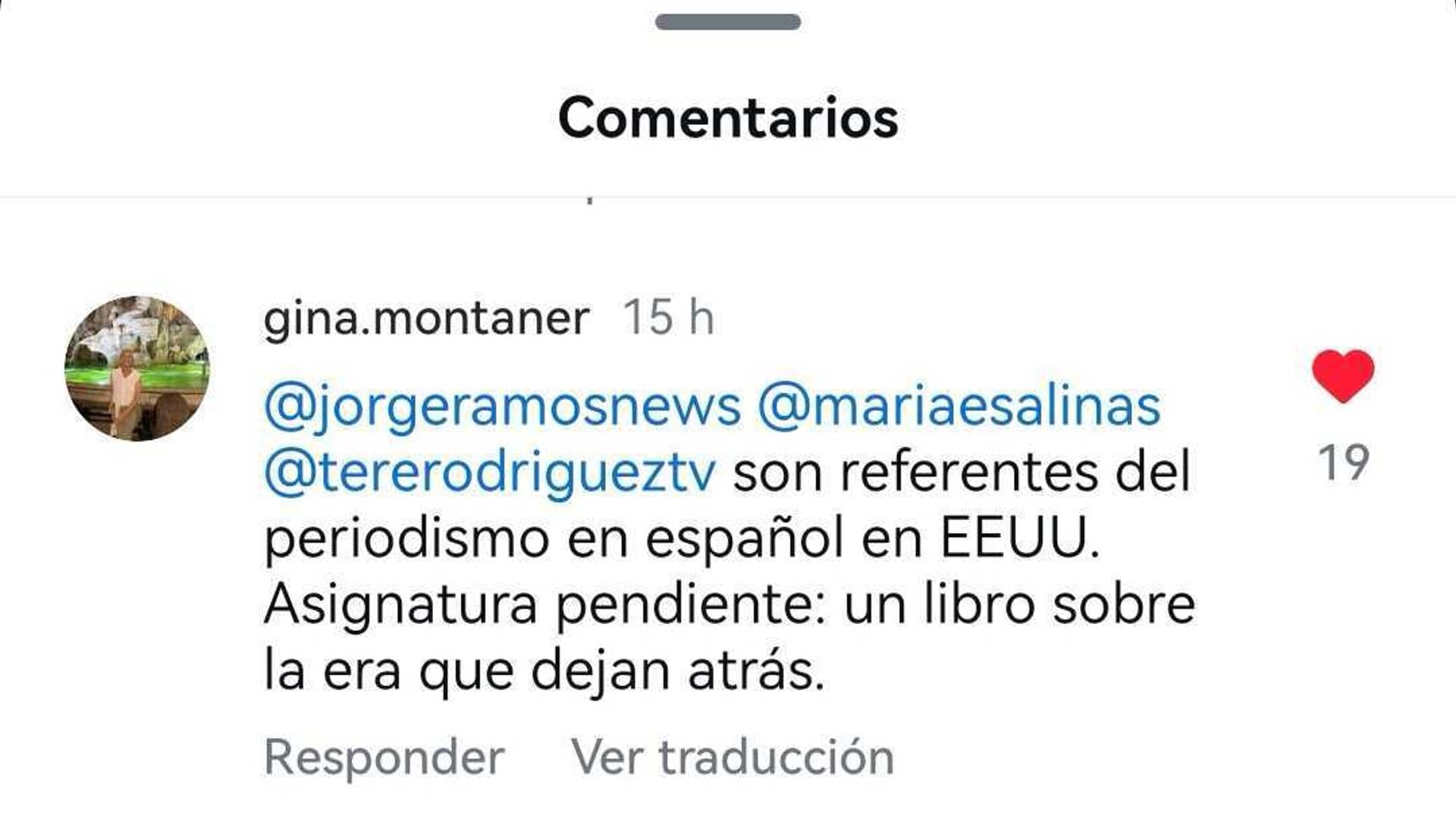 El mensaje de Gina Montaner a Jorge Ramos