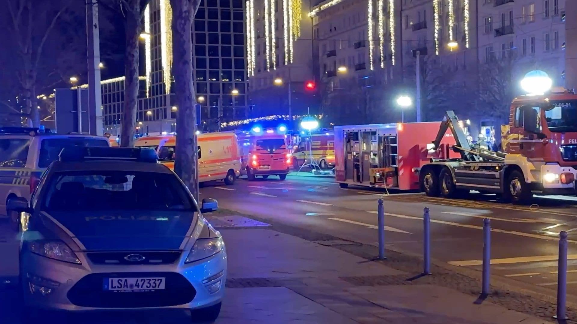 Atropello mortal en un mercadillo navideño en Magdeburgo: al menos cinco fallecidos y decenas de heridos