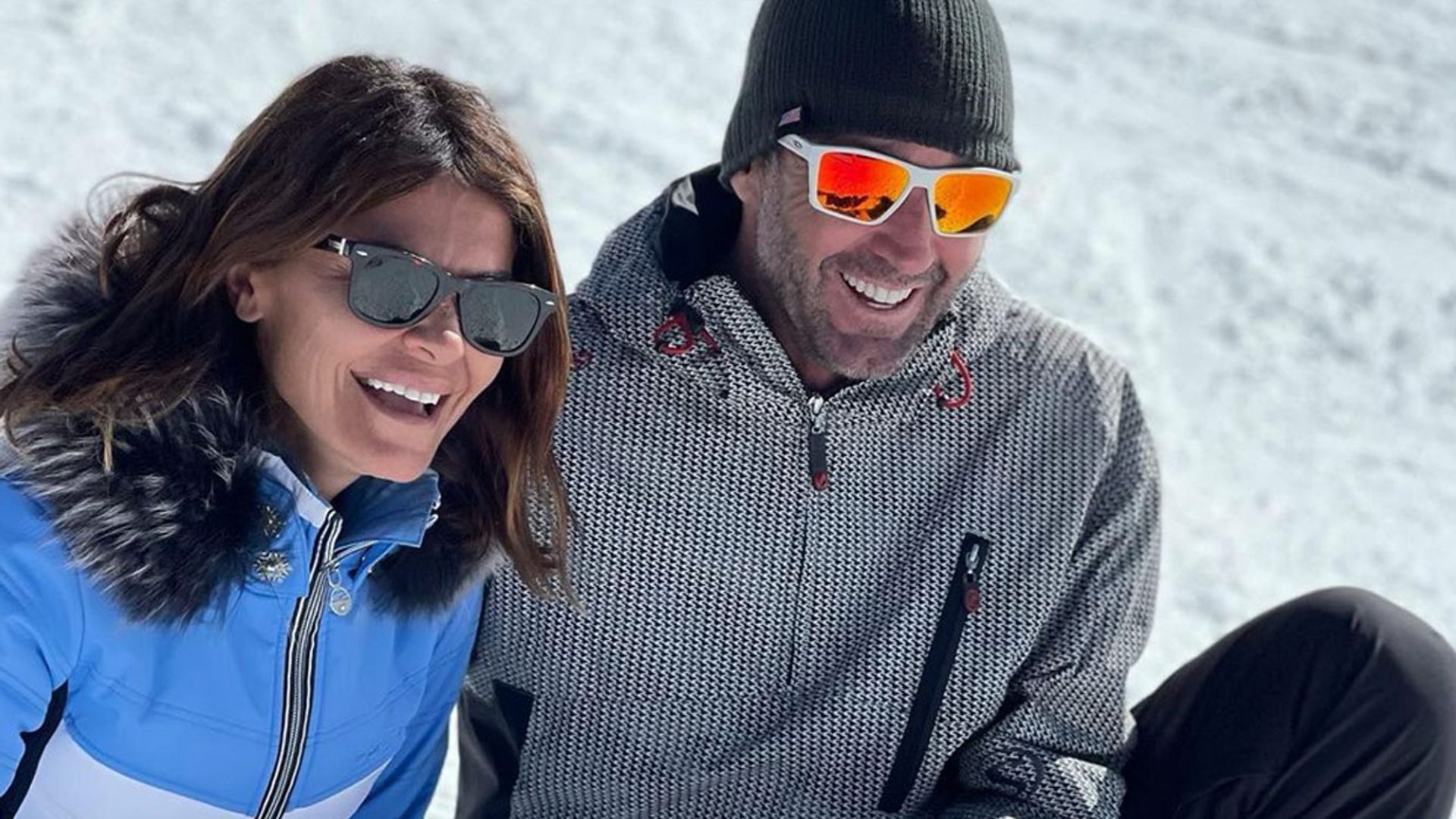 María José Suárez y Álvaro Muñoz Escassi, divertida escapada a la nieve con el hijo de la diseñadora