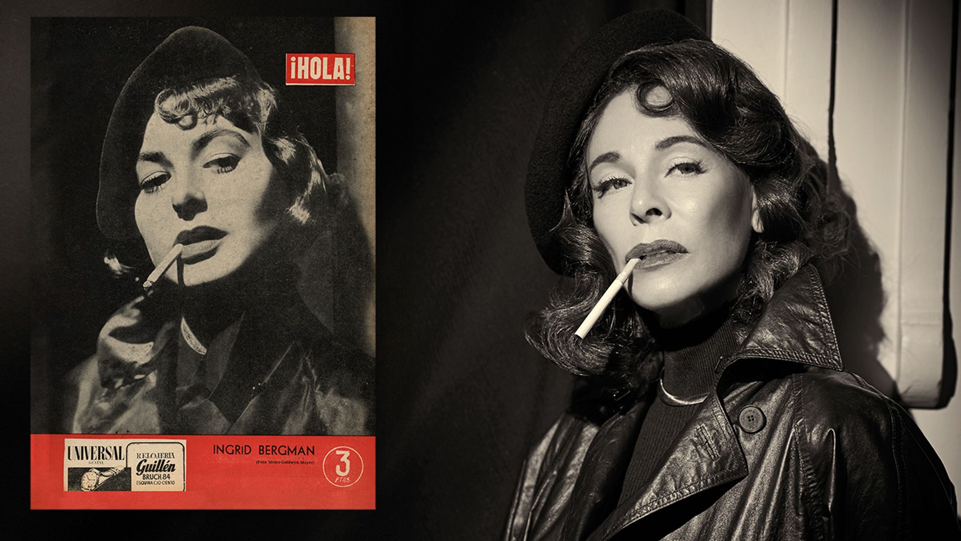 Belén Rueda y su increíble transformación en Ingrid Bergman para recrear una mítica portada de la legendaria actriz