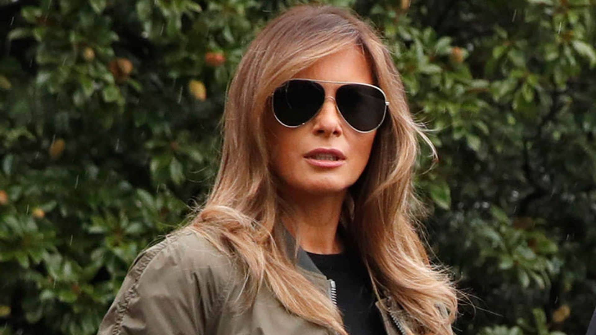 Los tacones de Melania Trump desatan la polémica en su visita a Houston