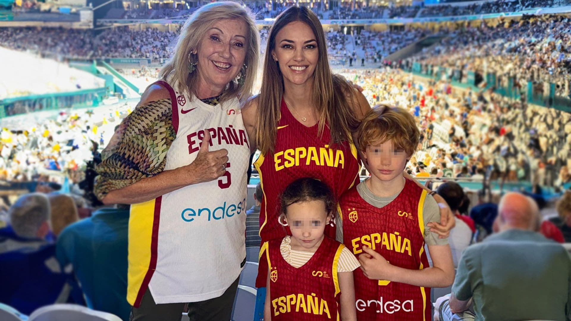 Helen Lindes y sus hijos animan a Rudy en sus últimas Olimpiadas
