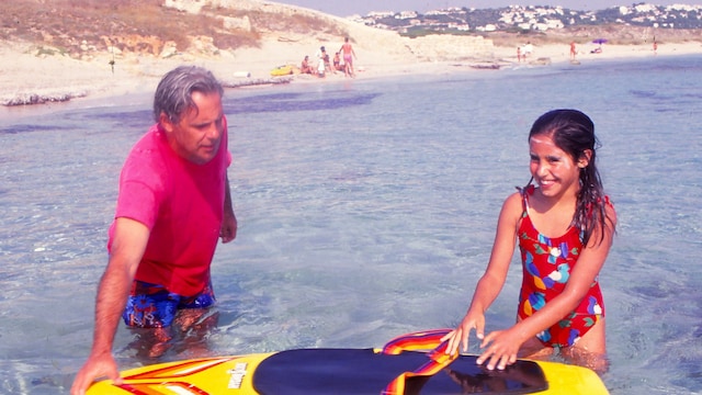 Jimmy Gimenez Arnau con su hija Leticia en 1988