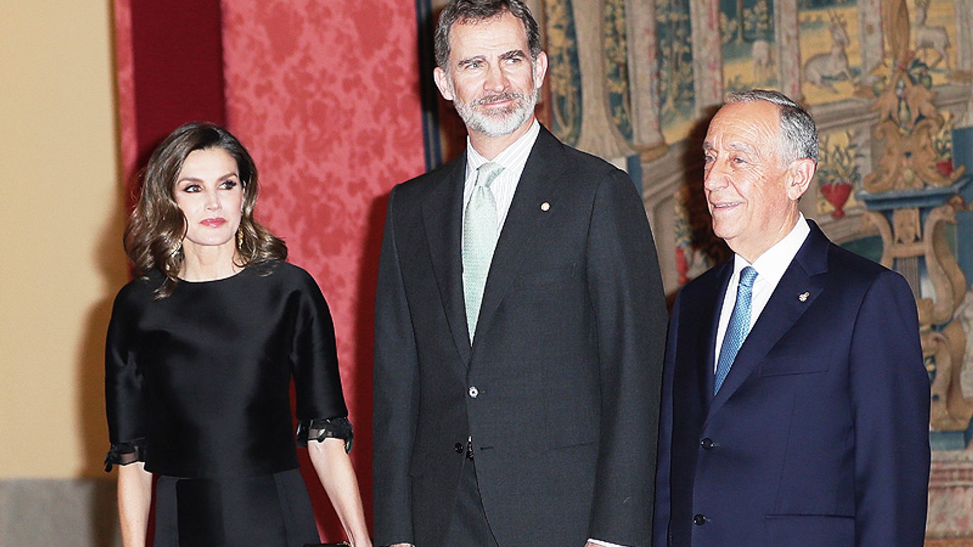 El presidente portugués Marcelo Rebelo de Sousa corresponde a los Reyes con una recepción en El Pardo