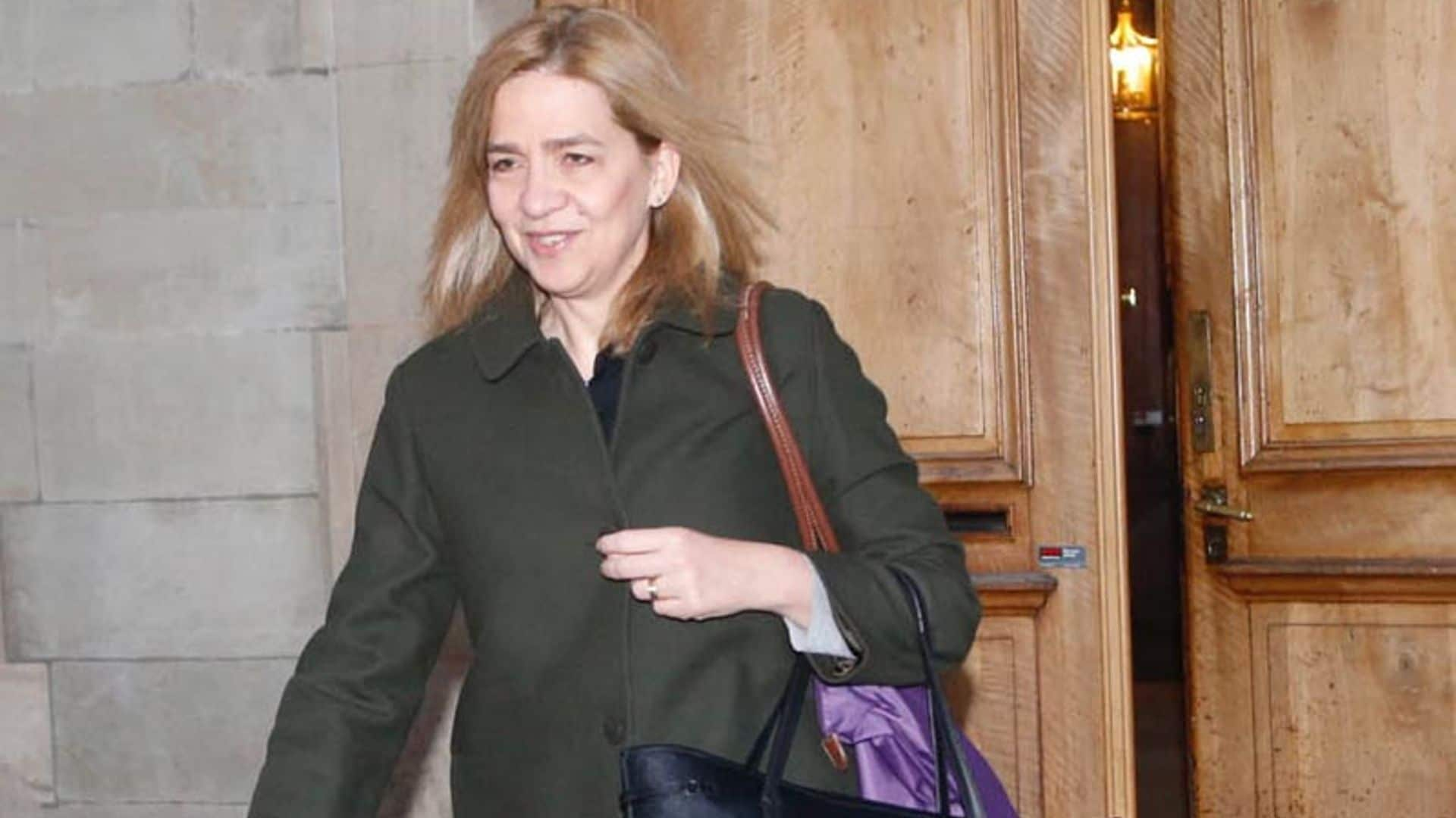 Esta es la primera imagen de la infanta Cristina tras conocer la sentencia del caso Nóos