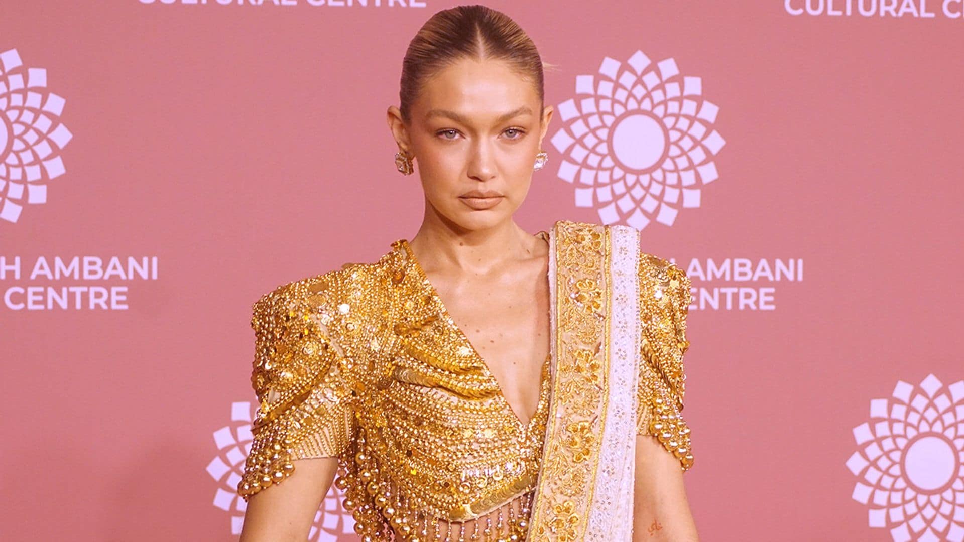 Gigi Hadid y el traje joya de más de un año de confección que ha estrenado en la India