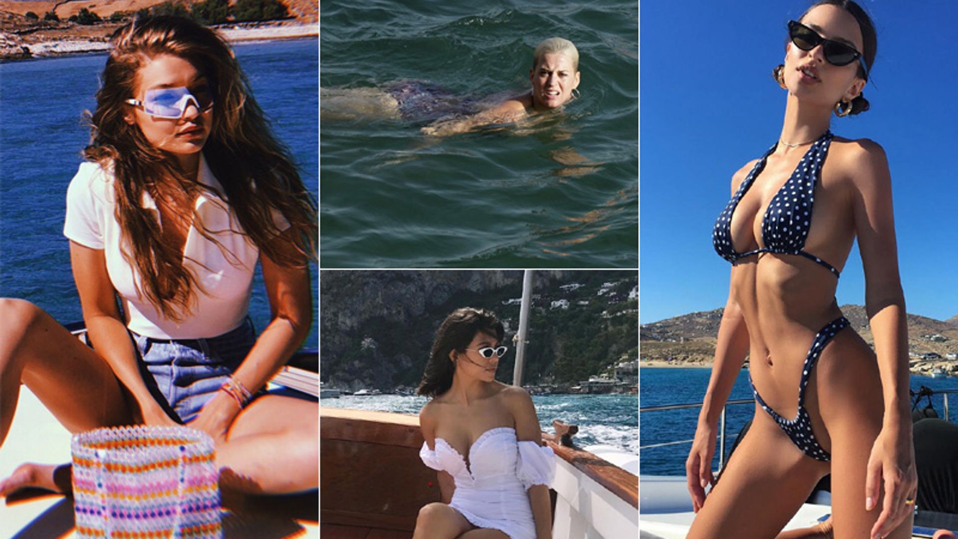 Katy Perry, Gigi Hadid, Emily Ratajkowski, Kourtney Kardashian… se van de vacaciones