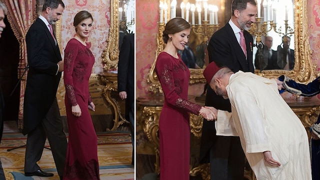 Reina Letizia y rei Felipe durante gala t