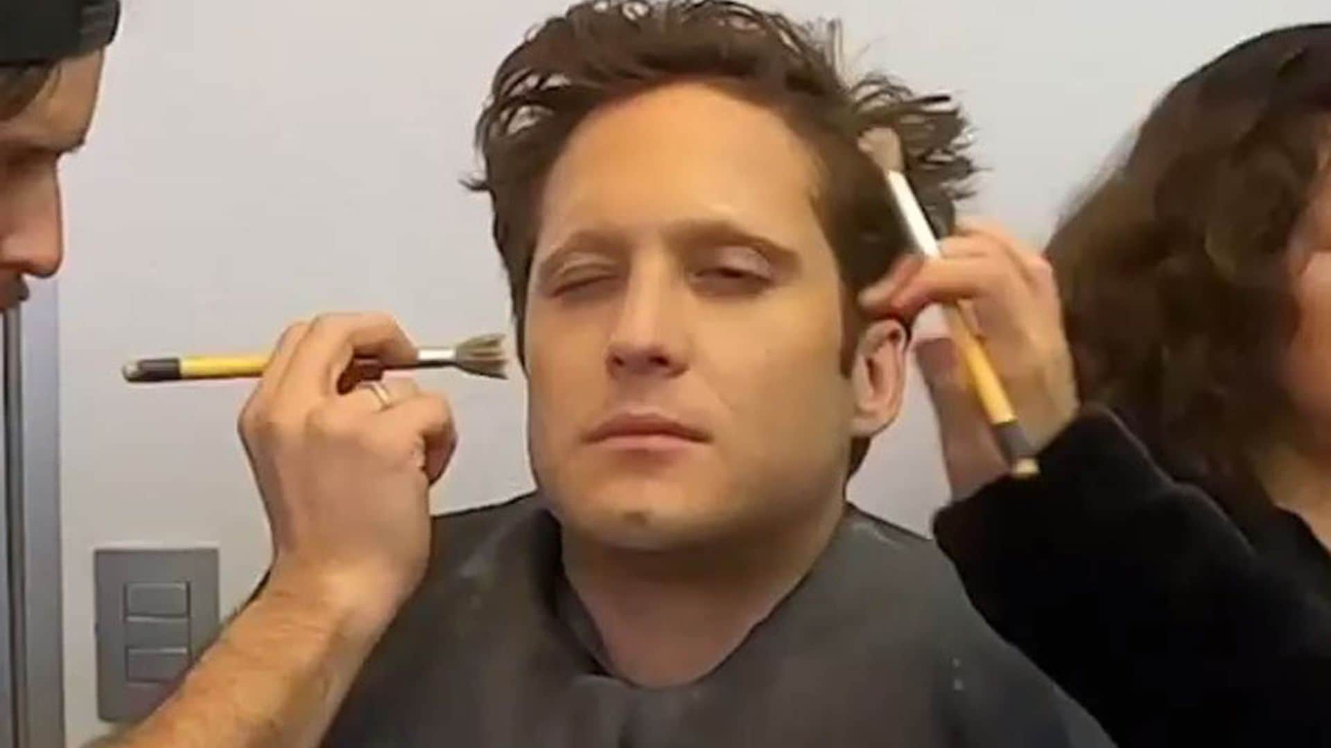 Dos horas de maquillaje para que Diego Boneta se transforme en Luis Miguel