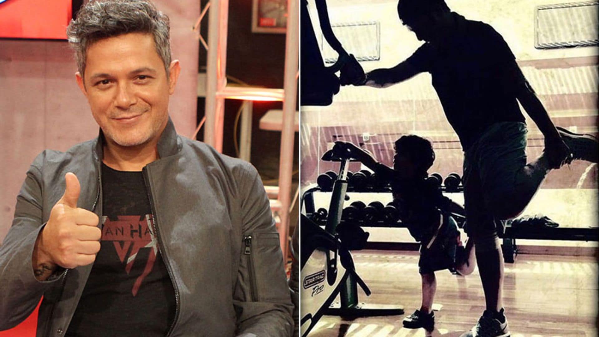 Alejandro Sanz y su hijo Dylan, ‘mano a mano’ en el gimnasio