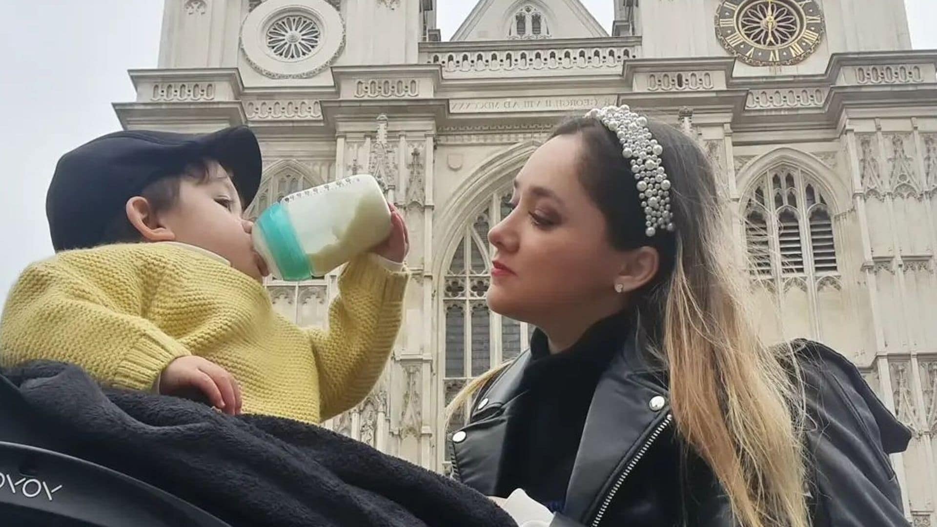 Sherlyn y su hijo disfrutan de Londres, pese a las dificultades que enfrentaron en su viaje