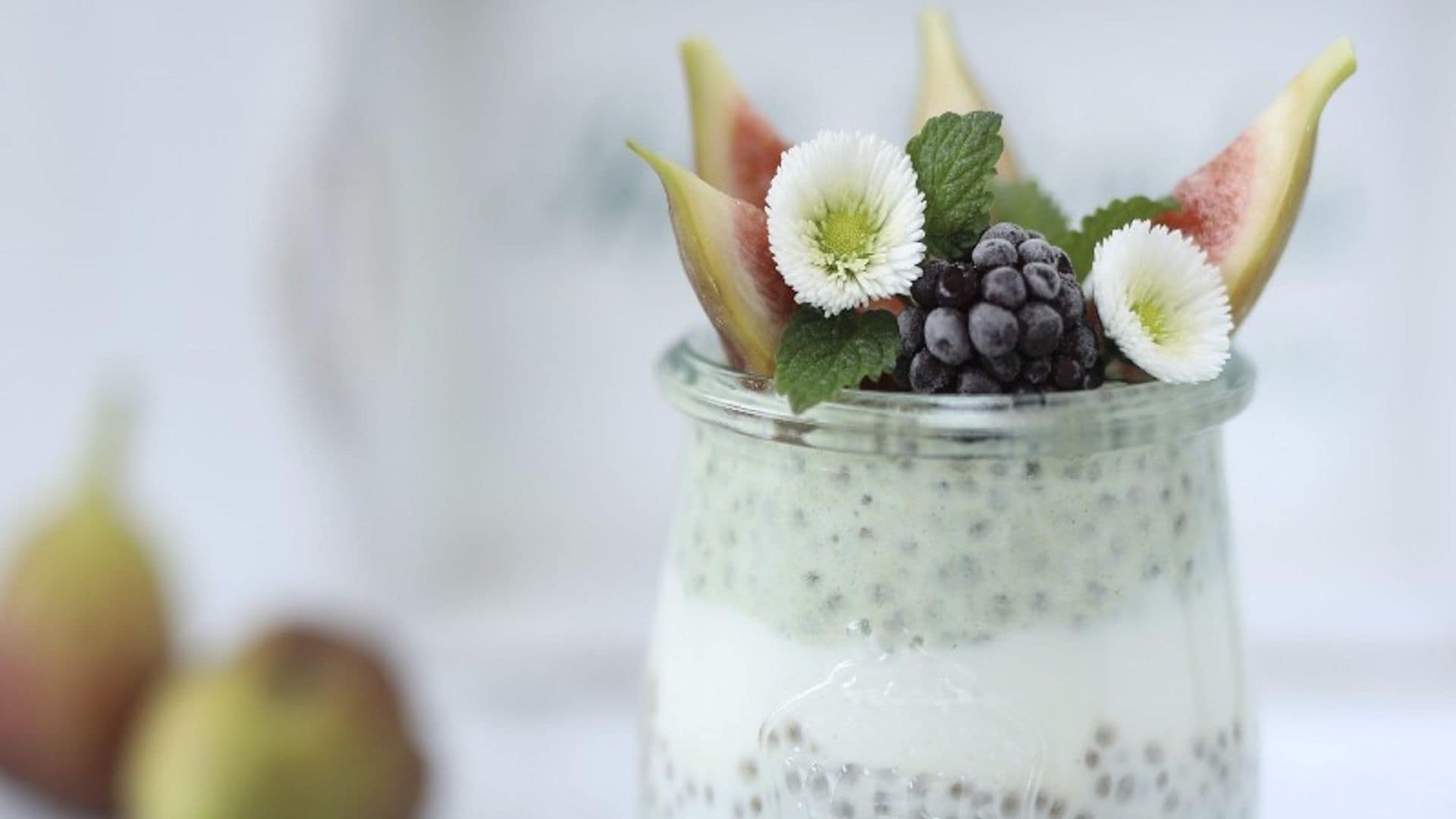 Pudín de chía con espirulina