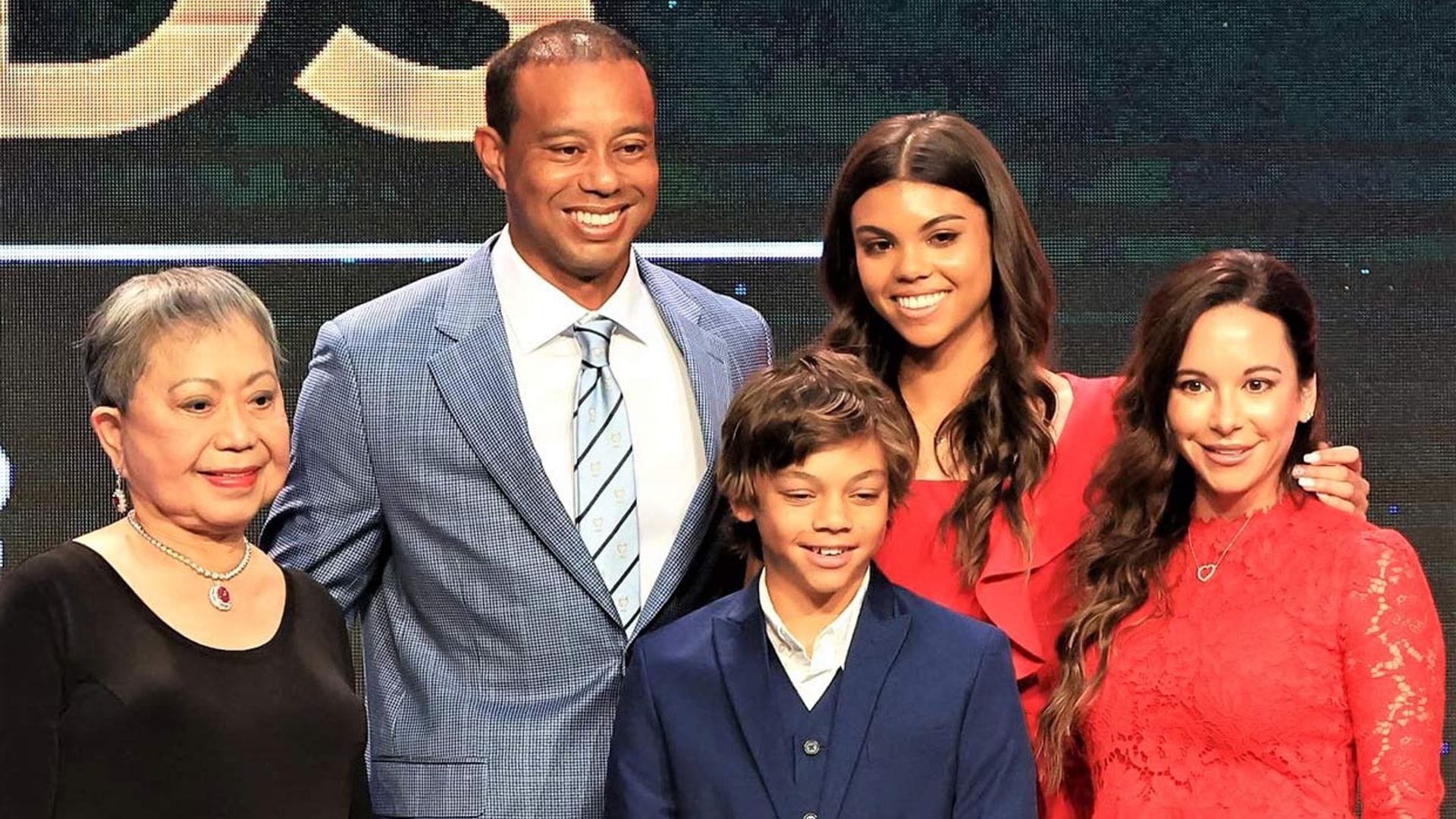 La novia de Tiger Woods y sus dos hijos, el gran apoyo del deportista en su regreso a la competición