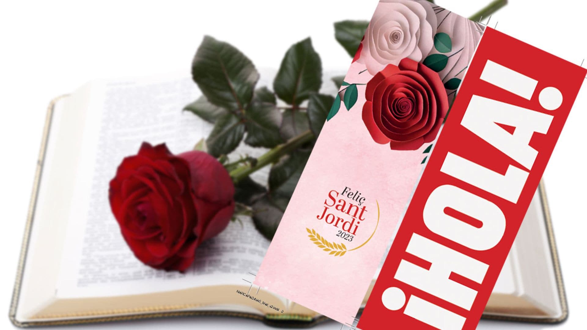 Un libro, una rosa y… el original marcapáginas de ¡HOLA! para celebrar Sant Jordi