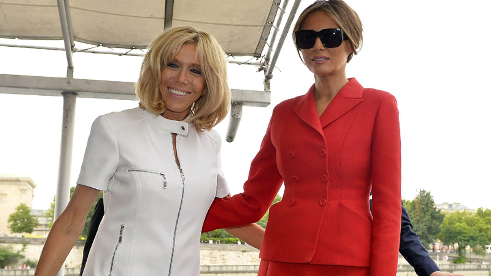 Melania Trump, Brigitte Macron y el mensaje oculto de los vestidos de las primeras damas