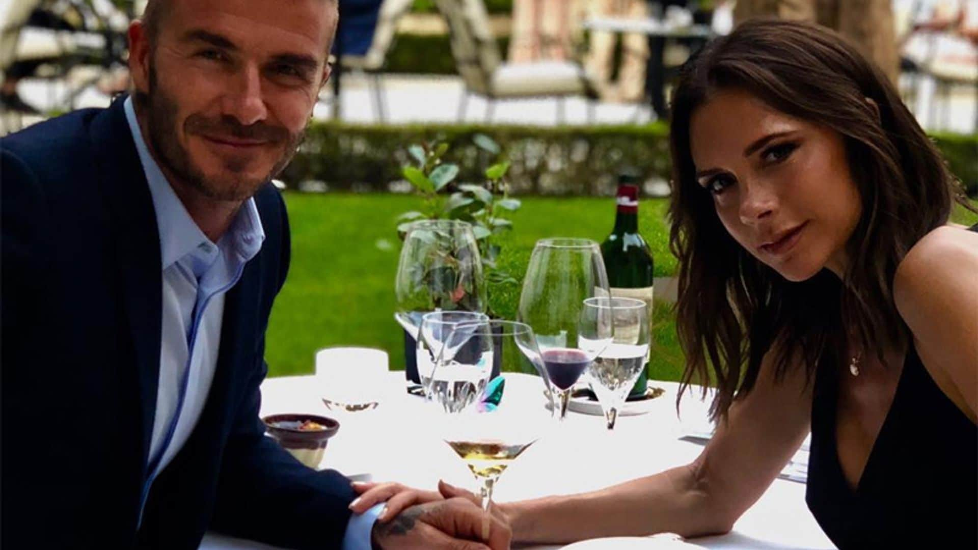 David y Victoria Beckham celebran su aniversario de boda con una romántica cena