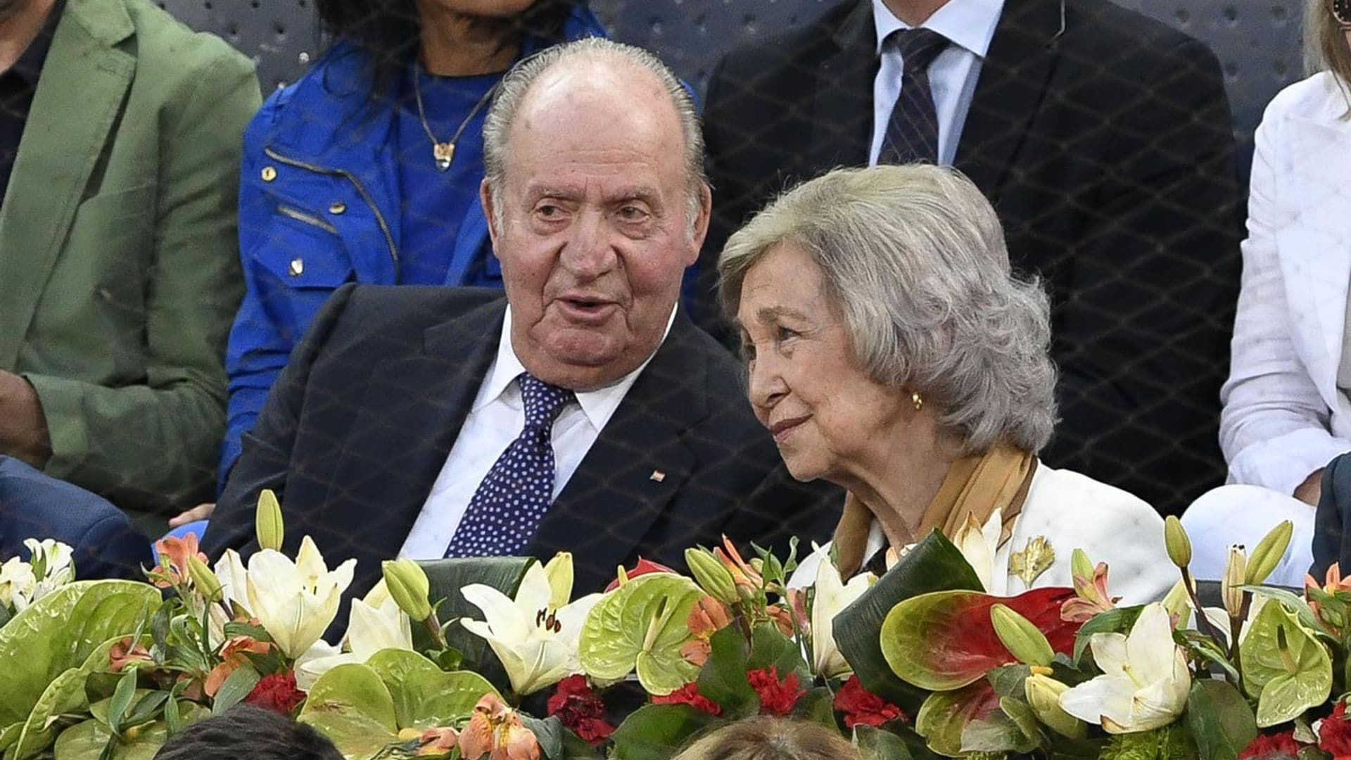 Don Juan Carlos y doña Sofía, juntos de nuevo para animar a Rafa Nadal