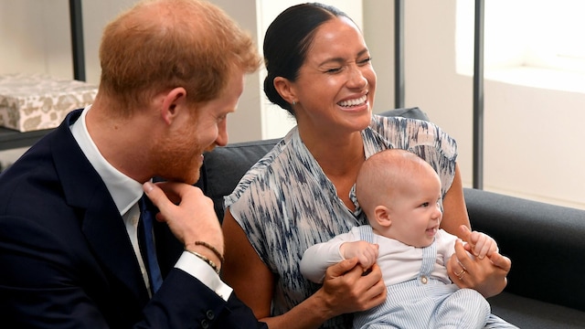 prince harry duke of sussex meghan duchess of sussex and their baby son archie mountbatten windsor