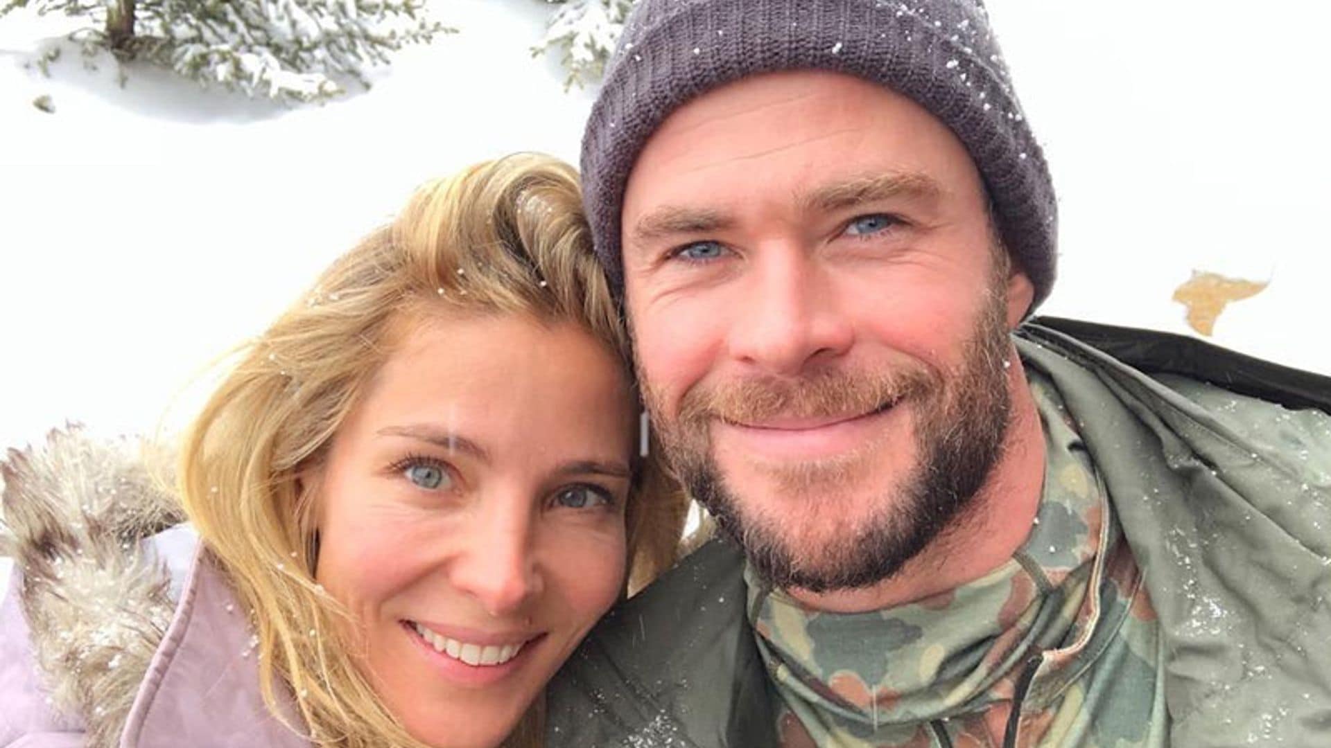 Elsa Pataky, toda una maestra en el arte de hacer muñecos de nieve