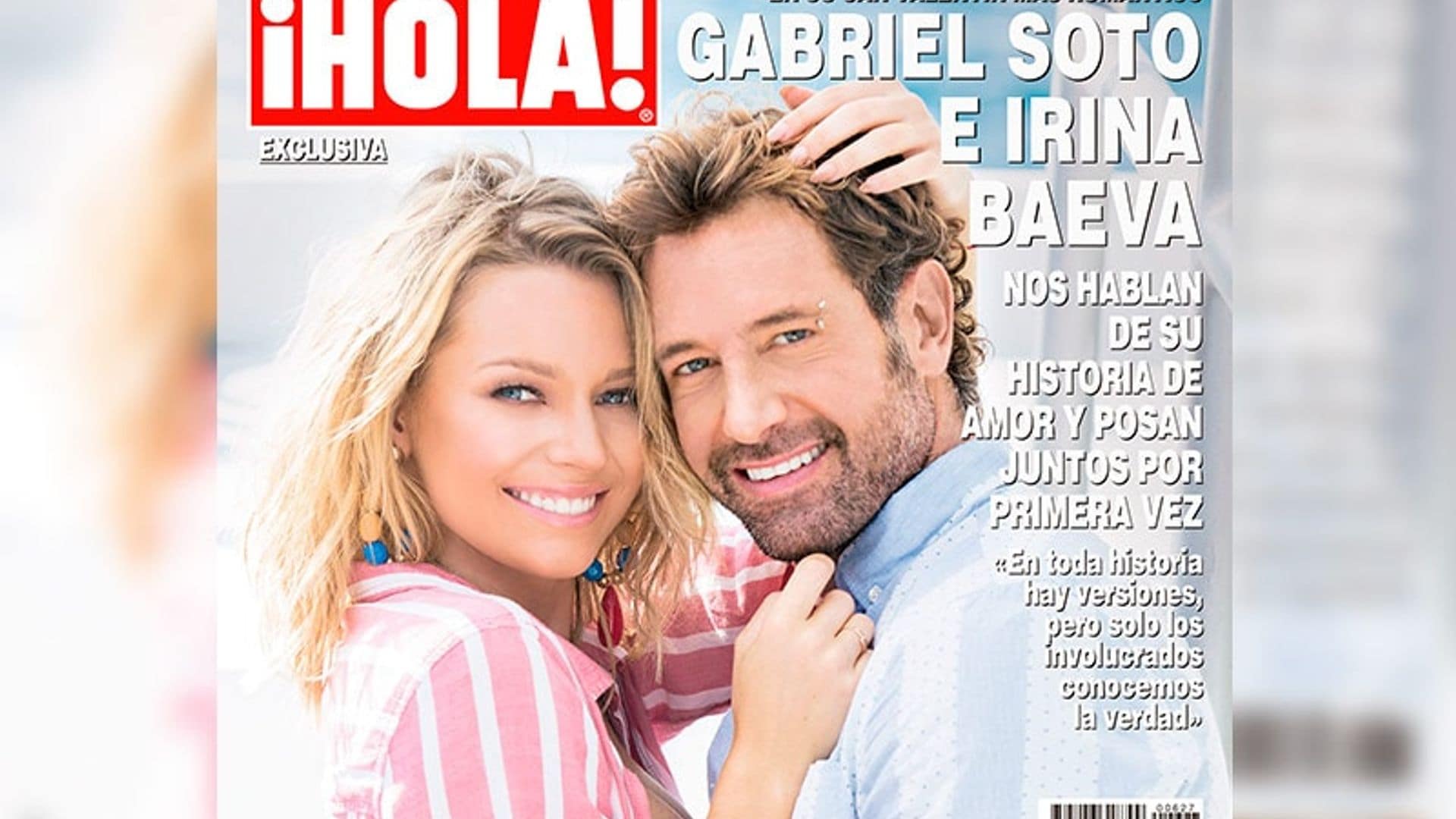 En ¡HOLA!, Irina Baeva y Gabriel Soto nos hablan de su historia de amor y posan juntos por primera vez