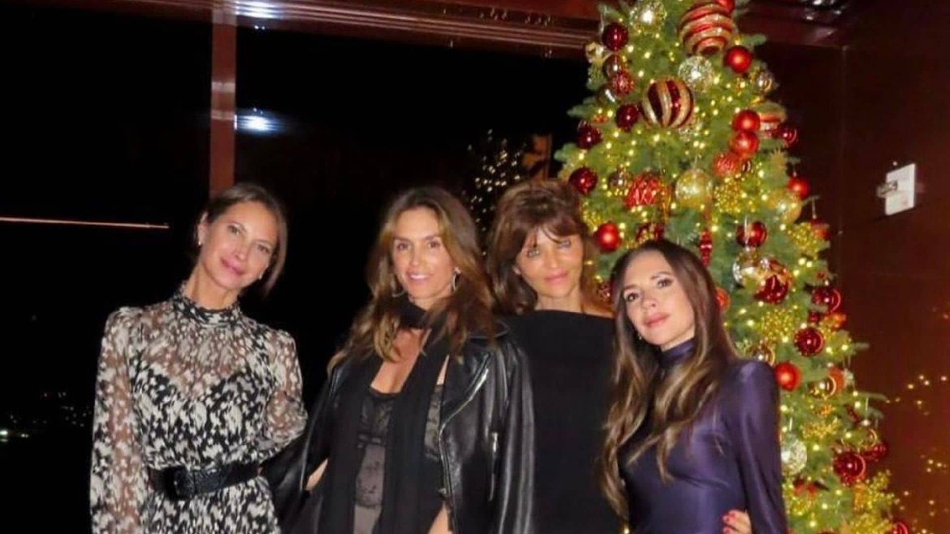 Victoria Beckham, Helena Christensen, Cindy Crawford y Christy Turlington juntas en Nueva York