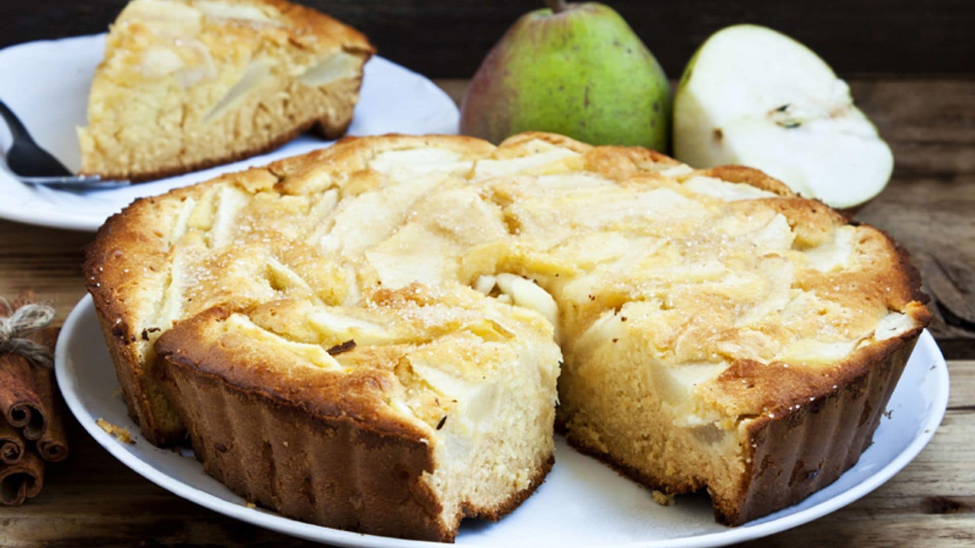 Pastel de manzana y pera