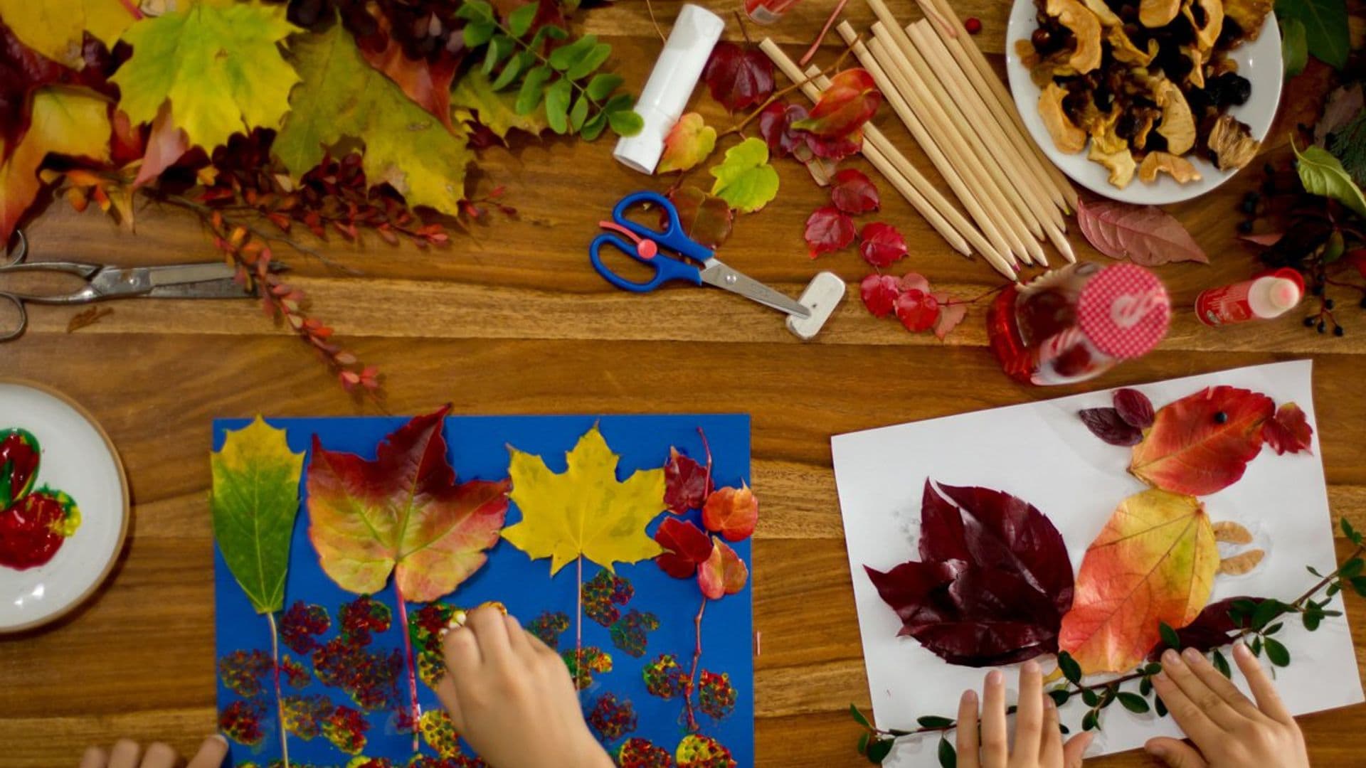 Manualidades sencillas con hojas secas para los más pequeños