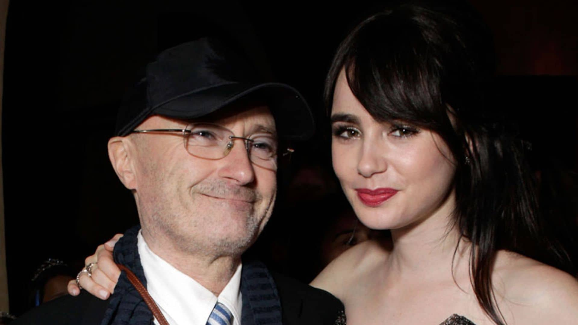 Lily Collins perdona a su padre, Phil Collins, por no haber sido como ella esperaba