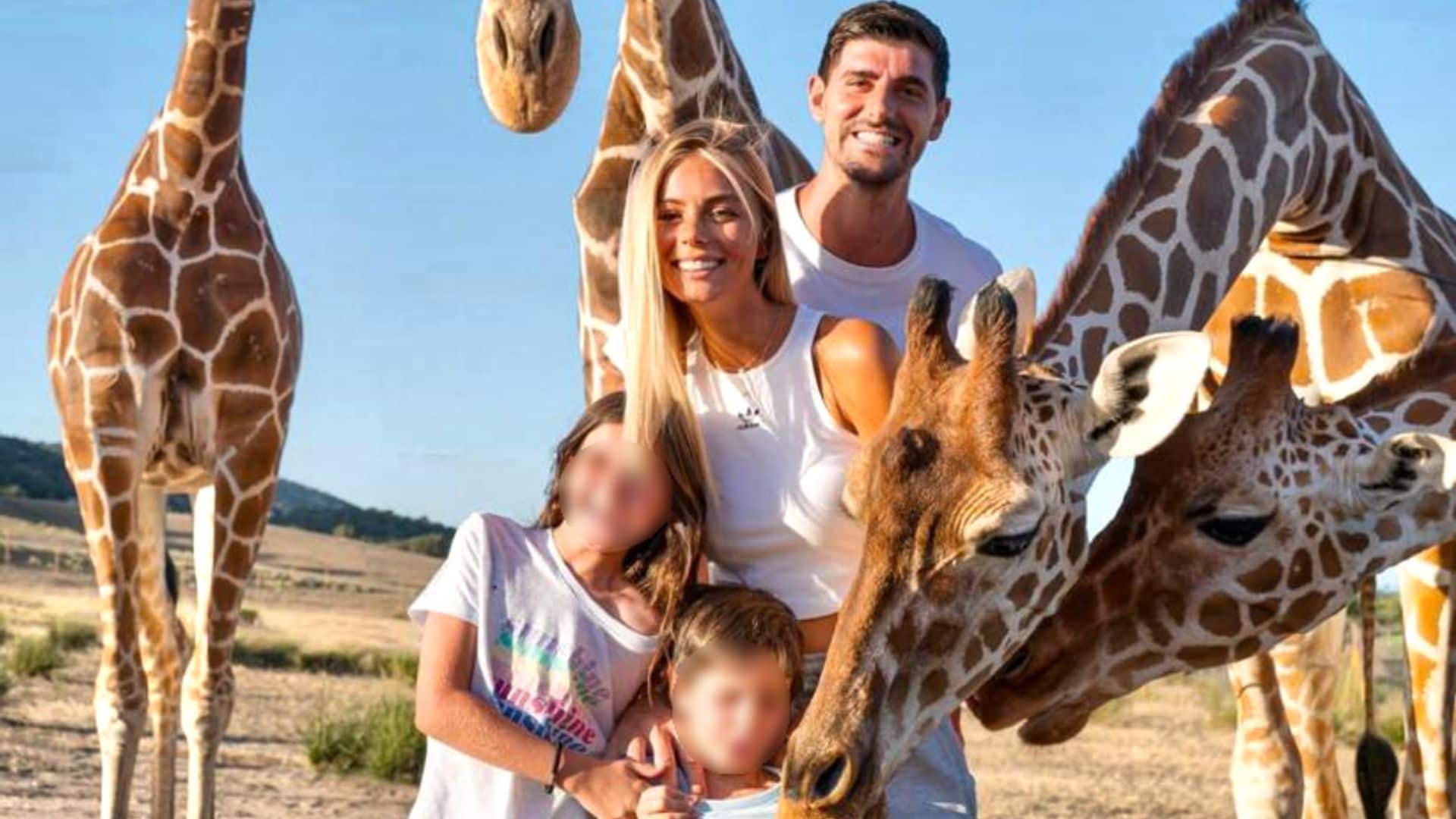 El divertido plan en un safari de Thibaut Courtois con su mujer Mishel Gerzig y sus hijos antes de sufrir la lesión