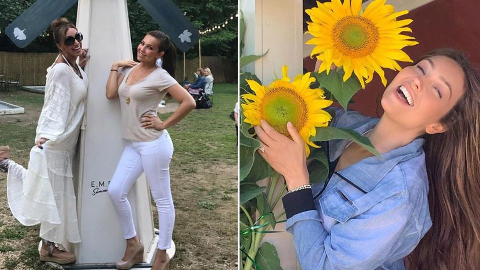 Thalía desborda felicidad rodeada de girasoles y su BFF, Lili Estefan