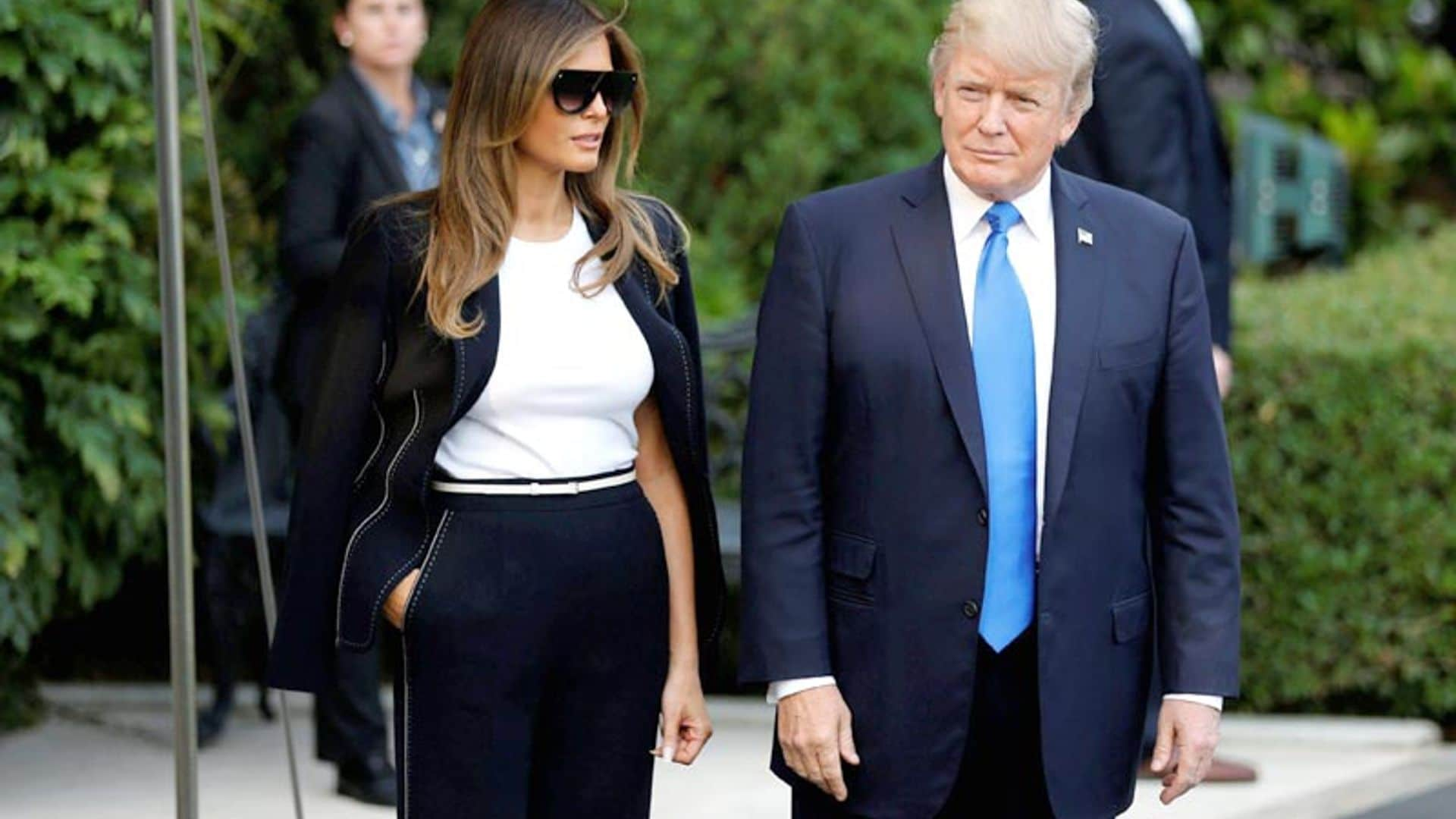 La razón por la que Melania Trump nunca lleva pantalón pitillo en actos oficiales