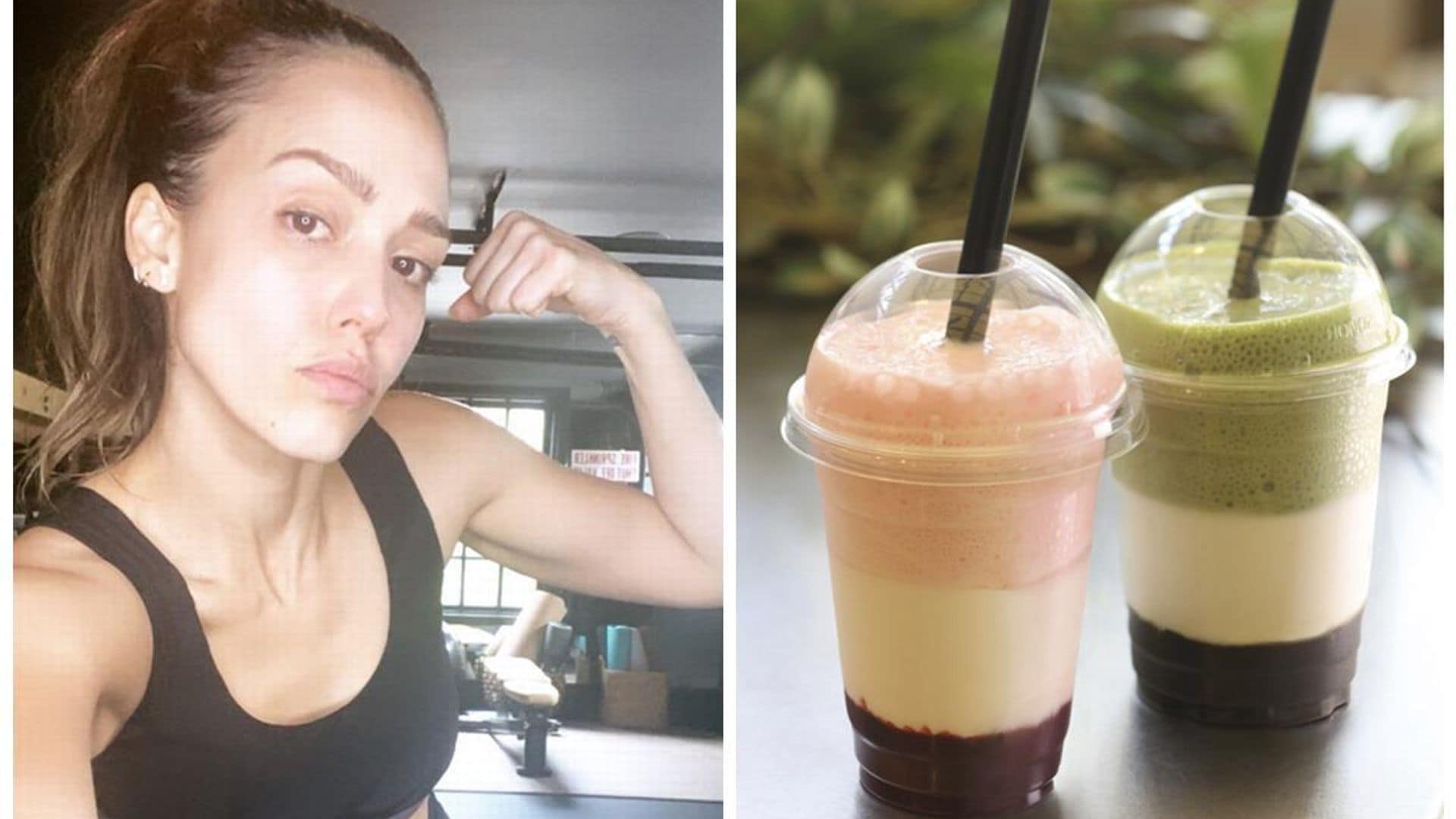 ¡Deliciosos! Los súper ‘smoothies’ de Jessica Alba, para antes y después de entrenar