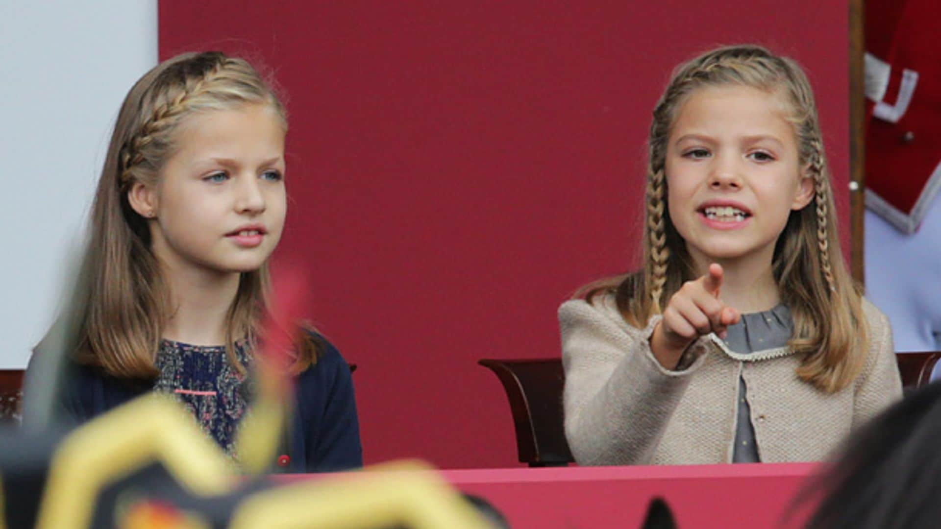 Así han vivido la princesa Leonor y la infanta Sofía el desfile