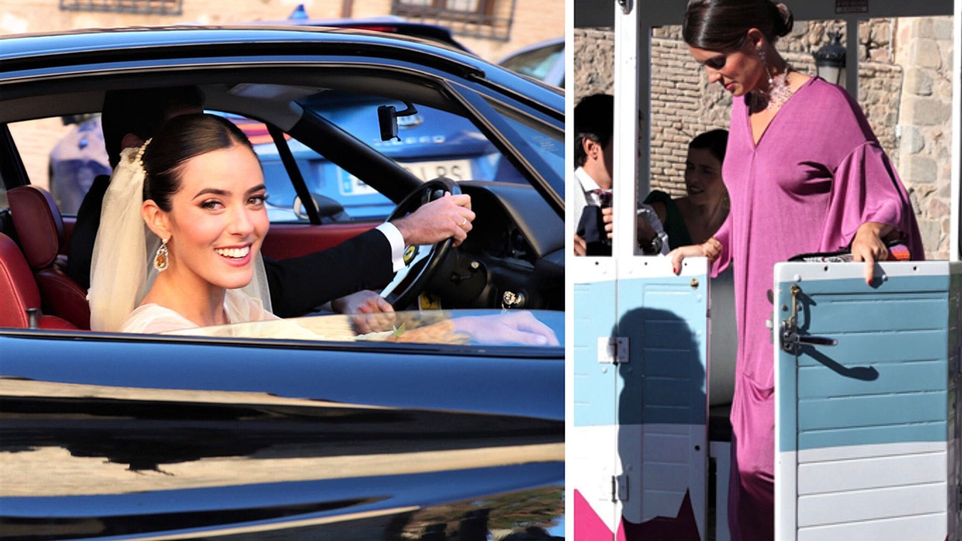 El espectacular coche nupcial, las palabras de la duquesa de Huéscar... los detalles de la boda de Jaime Palazuelo y Micaella Rubini