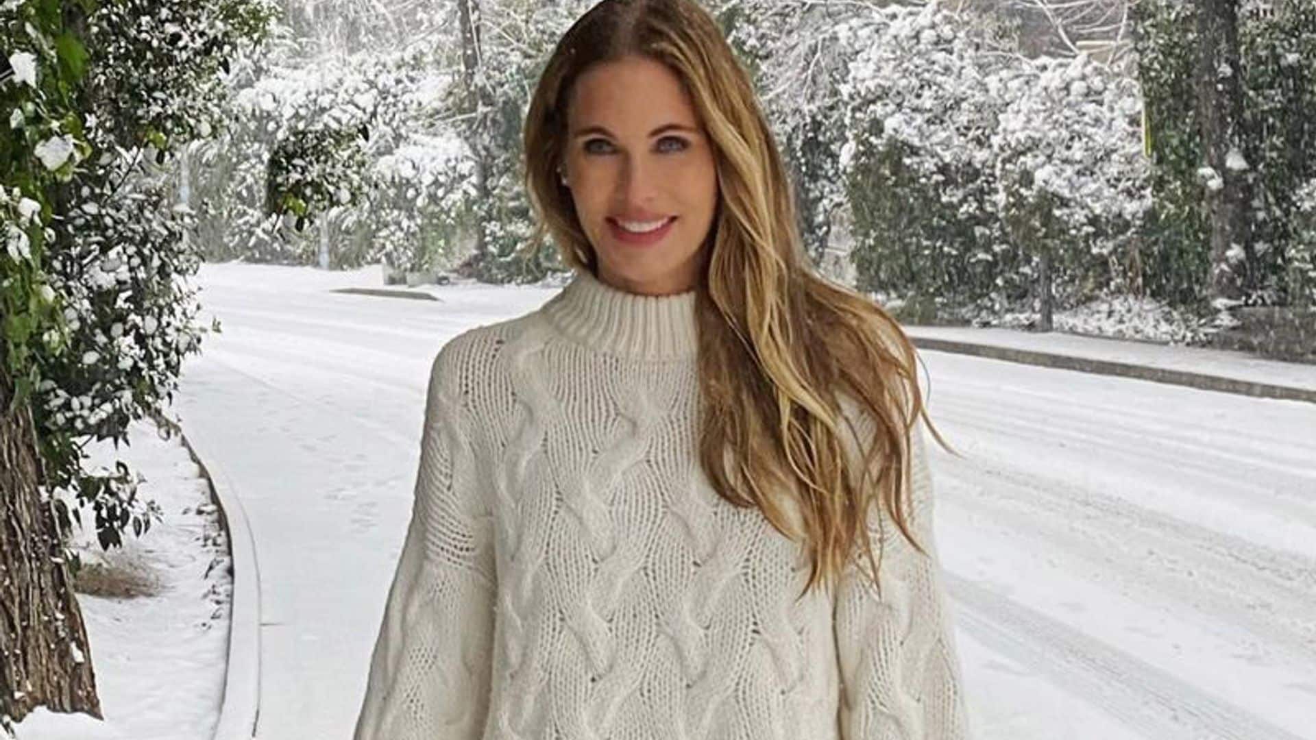 ¿Madrid o Suecia? Helene Svedin celebra la nevada con un 'selfie' espectacular